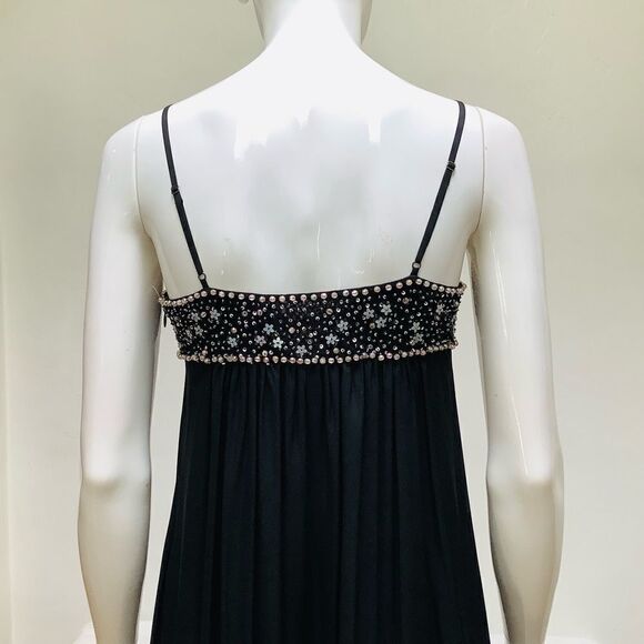 REBECCA TAYLOR SILK PRINCESS SPARKLE DRESS Goth NWT - Picture 4 of 16